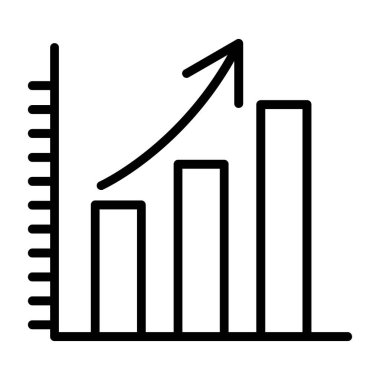 İş grafiği. Grafik düz simgesi