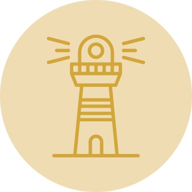 deniz feneri web simgesi, vektör illüstrasyonu 