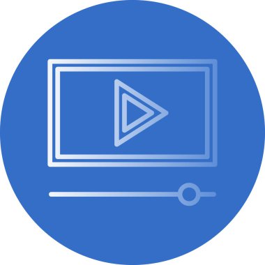 video oynatıcı simgesi, vektör illüstrasyonu 