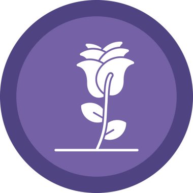 Gül çiçeği. Web simgesi basit illüstrasyon 