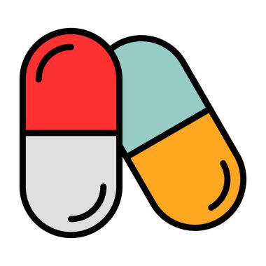 hap simgesi, vektör illüstrasyonu basit tasarım