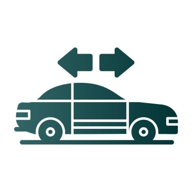 araba vektör renk simgesi