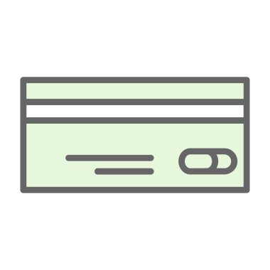 Kredi kartı simgesi, vektör illüstrasyonu