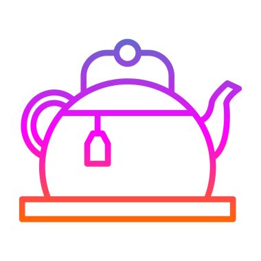 Çaydanlık ağı simgesi. Basit resimleme                           