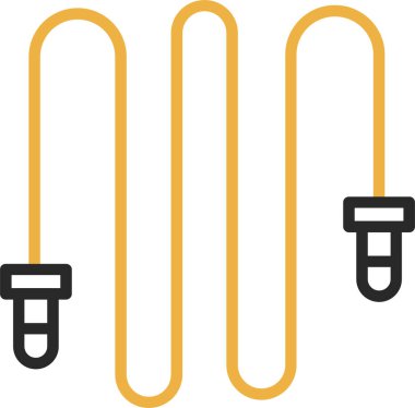 İp atlama ikonu. İzole vektör illüstrasyonu