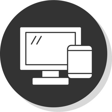 Bilgisayar. Web simgesi basit illüstrasyon