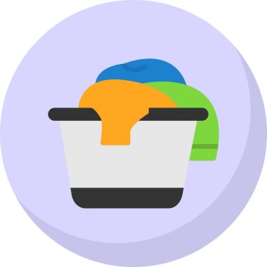 çamaşır sepeti vektör çizimi tasarımı