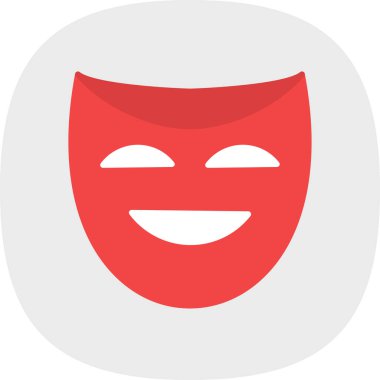Tiyatro maskesi. Web simgesi basit illüstrasyon  