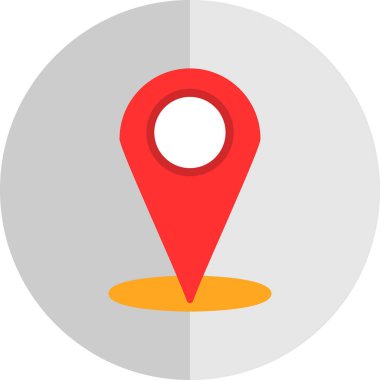 konum pin simgesi, vektör illüstrasyonu basit tasarım