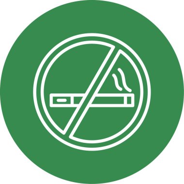 Sigara içmeyi bırak işaret vektörü çizimi tasarımı 