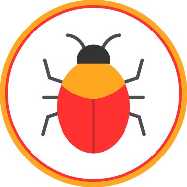 Böcek, böcek ya da antivirüs işareti. Web tasarımı ve mobil tasarım