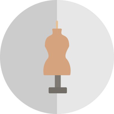 Manken düz vektör simgesi