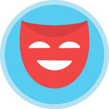 Tiyatro maskesi. Web simgesi basit illüstrasyon  