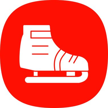 Buz pateni ikonu. Basit vektör illüstrasyonu