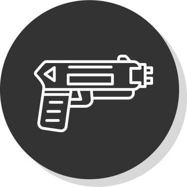 Şok tabancası ağ simgesi, vektör illüstrasyonu