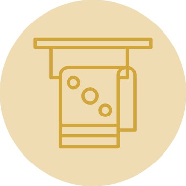 Havlu simgesi, vektör illüstrasyonu basit tasarım