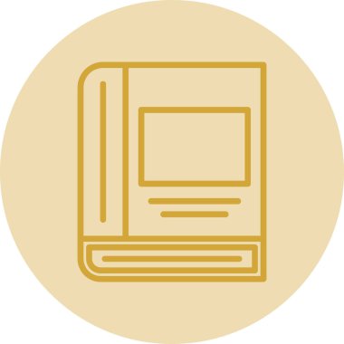 Kitap satırı simgesi, vektör çizim 