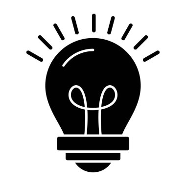 vektör çizim tasarım ampul simgesi 