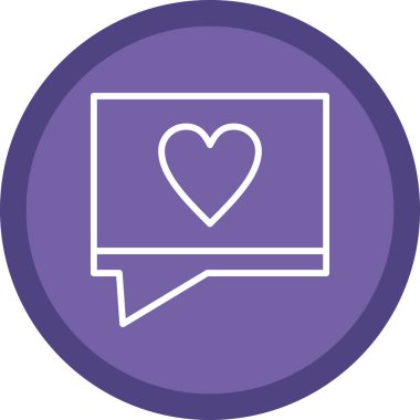 vektör illüstrasyonunda baloncuk sohbeti kalp simgesi