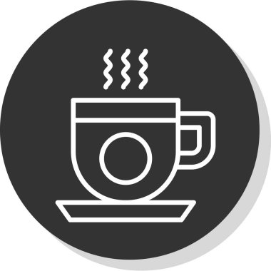 kahve fincanı ikonu vektör illüstrasyonu 