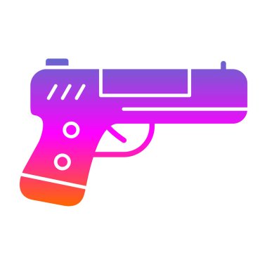 silah vektörü düz renk simgesi