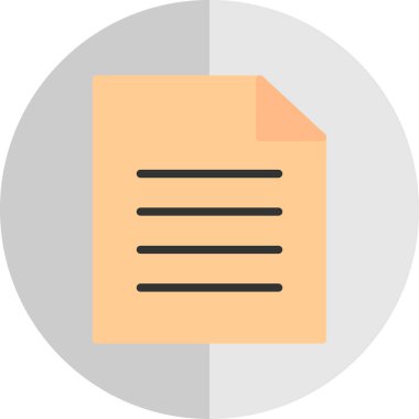 Belge. Web simgesi basit illüstrasyon 