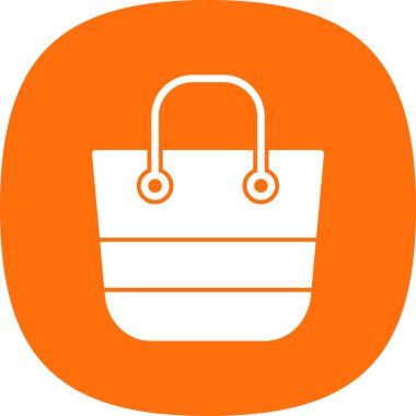 Alışveriş çantası, basit vektör illüstrasyonu