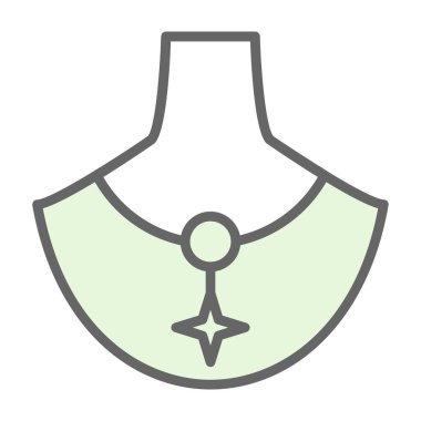 Kolye mücevher simgesinin vektör çizimi 