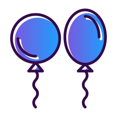 Balon simgesinin vektör illüstrasyonu 