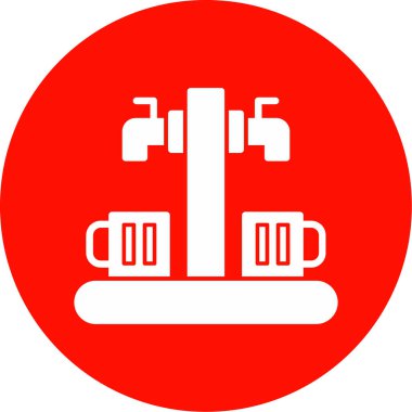 Kahve öğütücü web simgesi, basit vektör illüstrasyonu