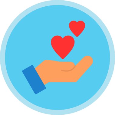 sevgi el simgesi vektör illüstrasyonu