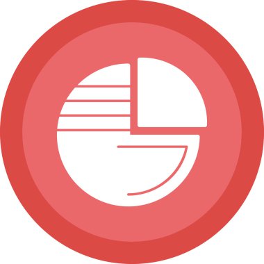 Pasta grafiği simgesinin vektör çizimi 