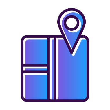 harita pin konumu simgesi düz biçimli