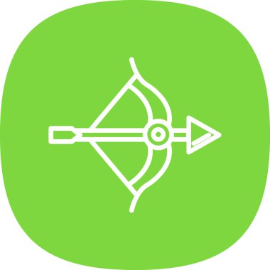 Okçuluk simgesi. Web simgesi basit illüstrasyon