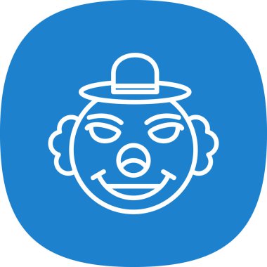 Palyaço vektör illüstrasyonu, simge ögesi arkaplanı                  