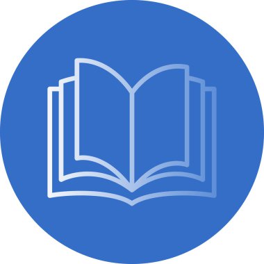 Kitap satırı simgesi, vektör çizim 