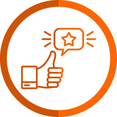 Geri bildirim simgesi. Basit resimleme