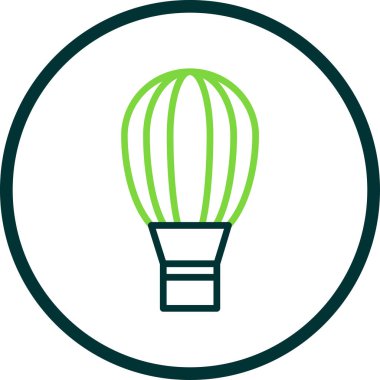 Hava balonuna çarptı. Web simgesi basit illüstrasyon