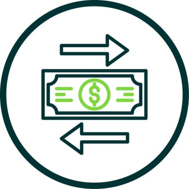 Para için. Web simgesi basit illüstrasyon