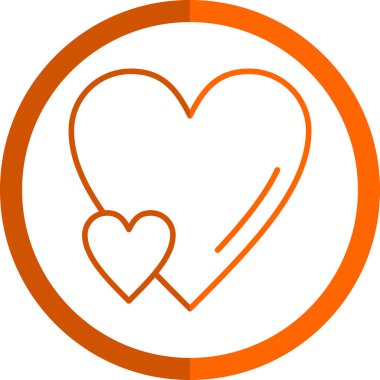 Kalp simgesi, vektör illüstrasyonu basit tasarım