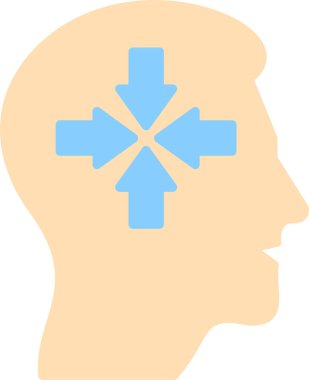 Baş ağrısı simgesi, vektör, illüstrasyon