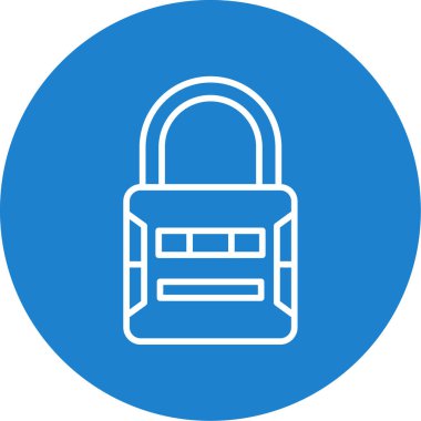 Asma kilit simgesi. web tasarımı için güvenlik kilidi simgesinin karikatür çizimi