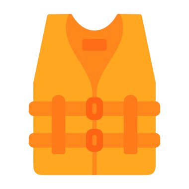 Can yeleği simgesi, vektör illüstrasyonu basit tasarım