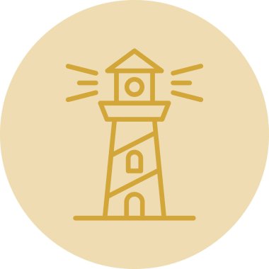 deniz feneri web simgesi, vektör illüstrasyonu 