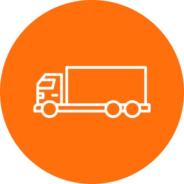 servis kamyonu ikon vektör illüstrasyon tasarımını izole etti