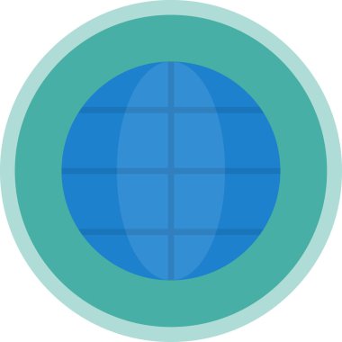 toprak küre simgesi, vektör illüstrasyonu