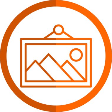 vektör illüstrasyonu, resim resminin simgesi