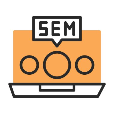 Kodlama vektörü düz çizgi simgesi