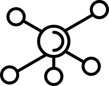 Molekül simgesi vektör illüstrasyonu