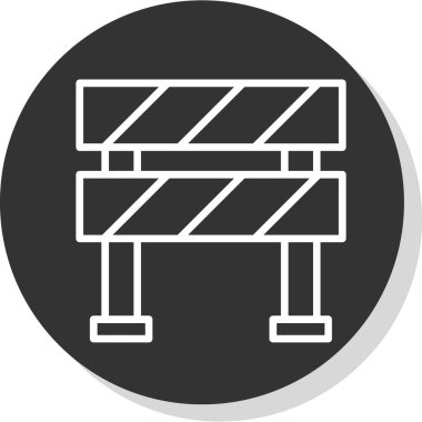 bariyer simgesi basit illüstrasyon